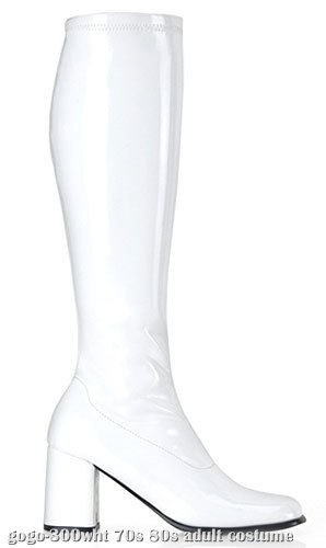 White Costume Boots - Click Image to Close