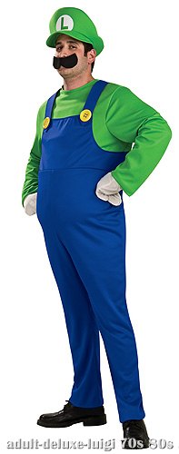 Adult Deluxe Luigi Costume - Click Image to Close