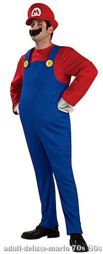 Adult Deluxe Mario Costume - Click Image to Close