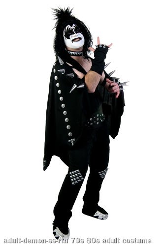 Adult Screenprint KISS Demon Costume - Click Image to Close