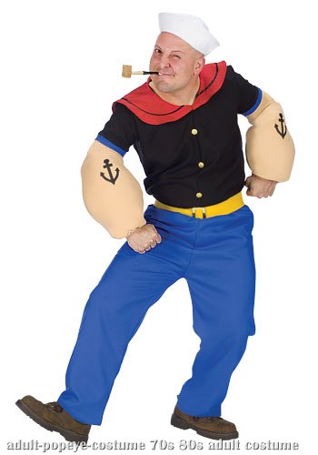 Adult Popeye Costume - Click Image to Close