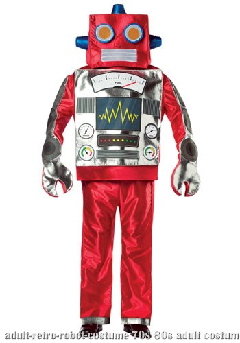 Adult Retro Robot Costume - Click Image to Close