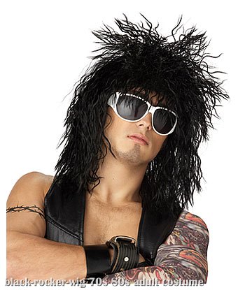 Black Rocker Dude Wig - Click Image to Close