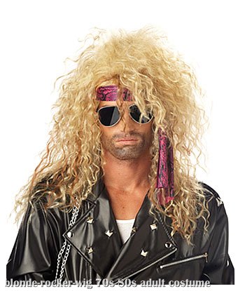 Blonde Heavy Metal Wig - Click Image to Close