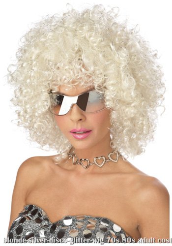 Blonde and Silver Disco Wig