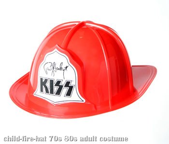 Adult Plastic KISS Fire Hat - Click Image to Close