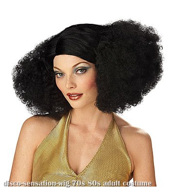 Black Disco Sensation Wig - Click Image to Close