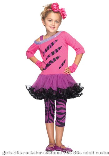 Girls Retro Rockstar Costume - Click Image to Close