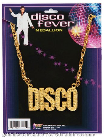 Gold Disco Necklace - Click Image to Close