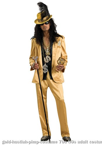 Gold Hustlah Pimp Costume - Click Image to Close