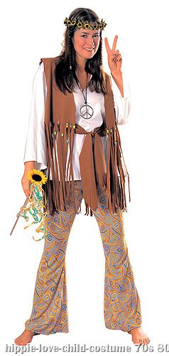 Adult Hippie Love Child Costume - Click Image to Close