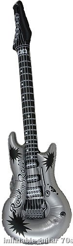 Silver Inflatable Guitar - Click Image to Close