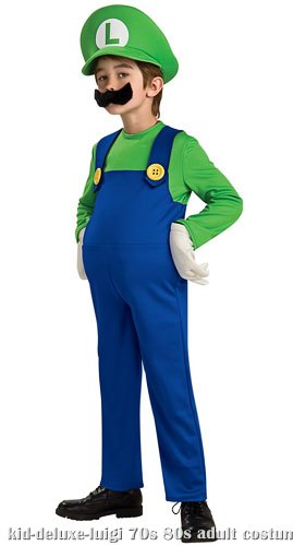 Child Deluxe Luigi Costume - Click Image to Close