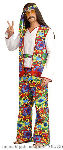 Plus Size Men's Hippie Costume - Click Image to Close