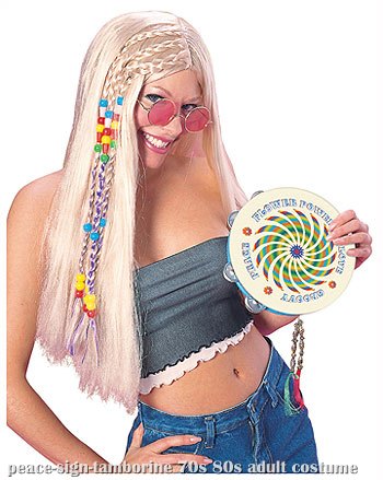 Flower Power Tambourine - Click Image to Close