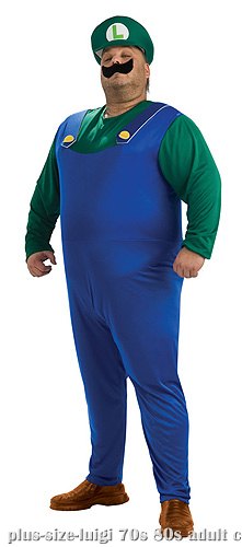 Plus Size Luigi Costume - Click Image to Close