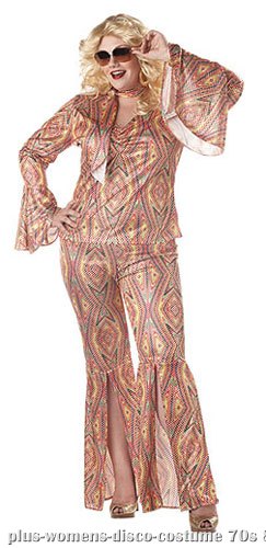 Plus Size Women's Disco Costume