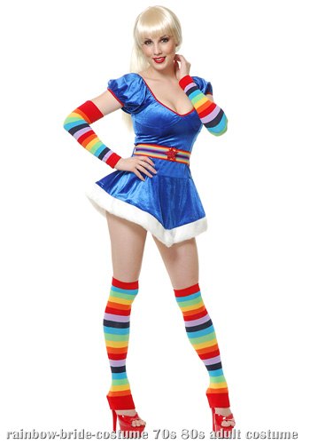 Sexy 80s Rainbow Vixen Costume - Click Image to Close