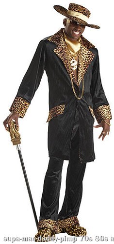 Supa Mac Daddy Pimp Costume - Click Image to Close