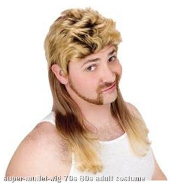 Blonde Mullet Wig - Click Image to Close