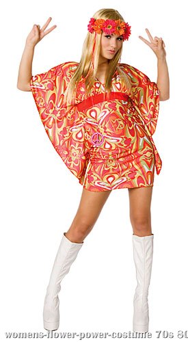 Womens 60s Hippie Costume - Click Image to Close