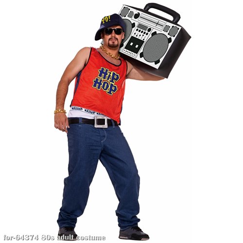 80s Hip Hop Home Boy Rapper Adult Costume - Click Image to Close