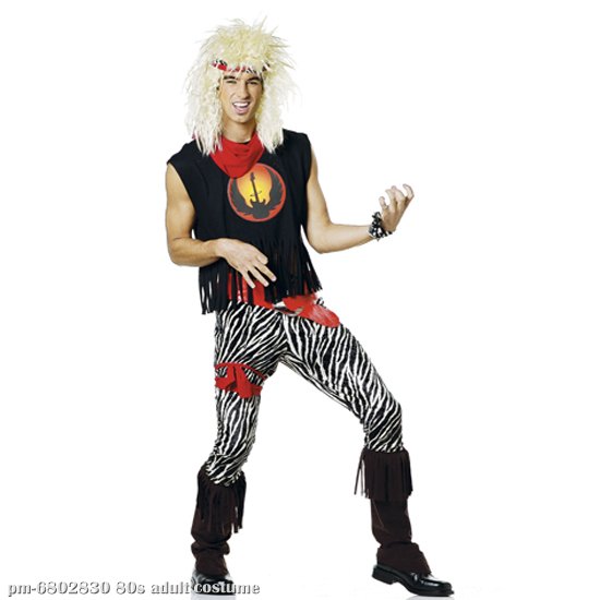 80s Rock God Adult Costume - Click Image to Close