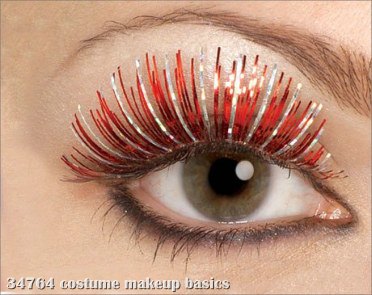 Red Fake Eyelashes - Click Image to Close