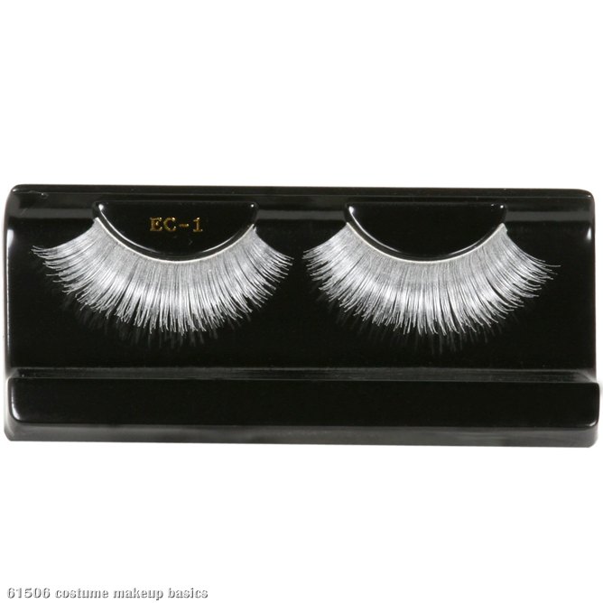 Silver Party Eyelashes with Case