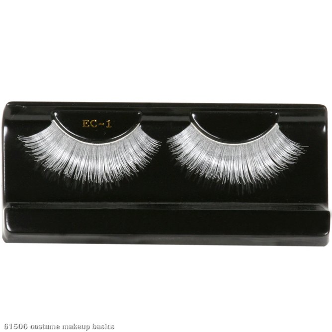 White Party Eyelashes with Case - Click Image to Close