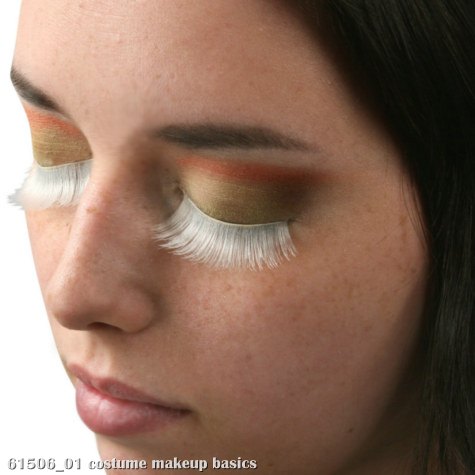 White Party Eyelashes with Case - Click Image to Close