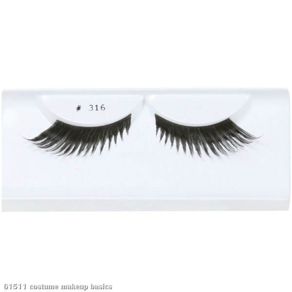 Black Feather Eyelashes with Case - Click Image to Close