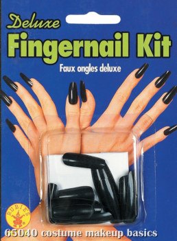 Deluxe Black Fingernail Kit - Click Image to Close