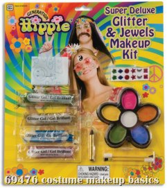 Super Deluxe Glitter & Jewels Hippie Makeup Kit - Click Image to Close