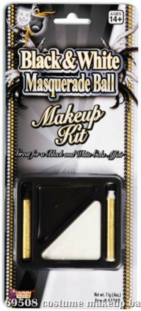 Black & White Masquerade Ball Makeup Kit - Click Image to Close