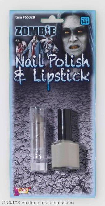 Zombie Nail Polish and Lipstick