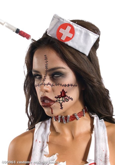 Zombie Face Tattoo - Click Image to Close