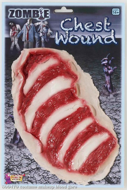 Zombie Chest Wound Adult - Click Image to Close