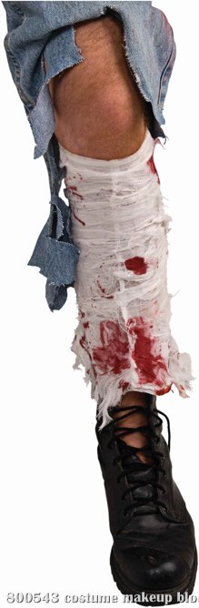 Bloody Leg Bandage Adult - Click Image to Close