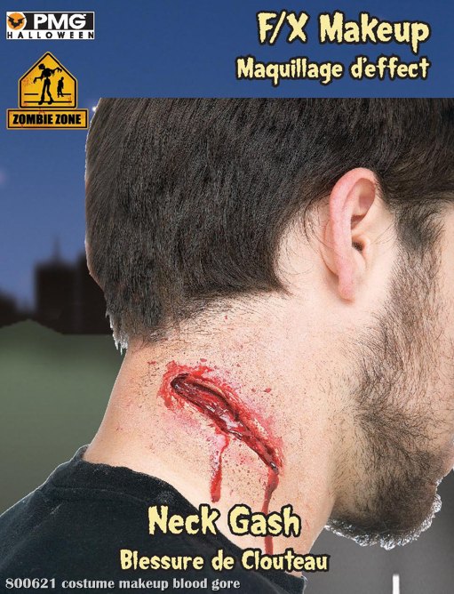 Zombie Zone Neck Gash Appliance Kit - Click Image to Close