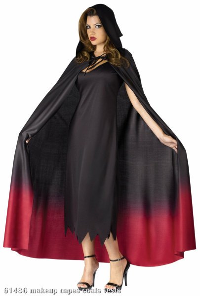 Ombre Hooded Adult Cape - Click Image to Close