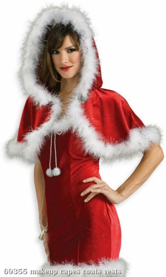 Christmas Capelet (Red) Adult - Click Image to Close