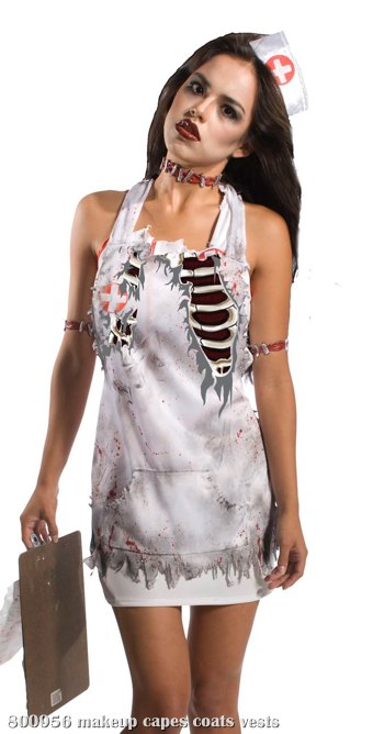 Zombie Nurse Apron (Adult) - Click Image to Close