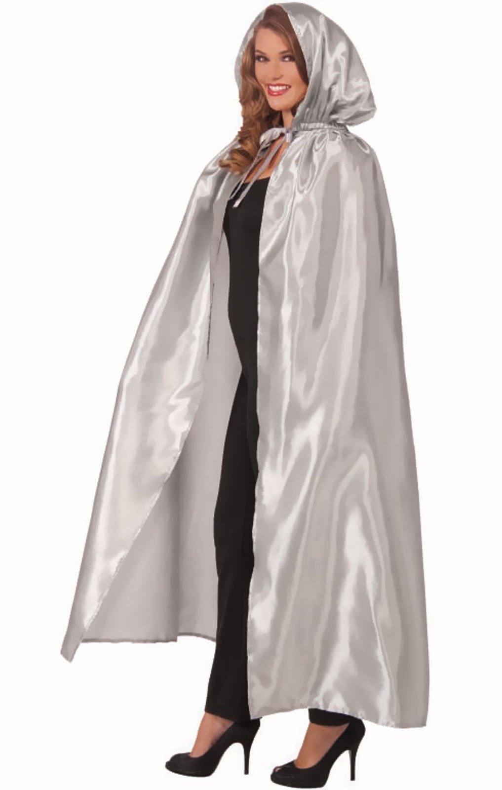 Fancy Masquerade Silver Adult Cape