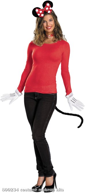 Red Minnie Mouse Adult Costume Kit - Click Image to Close