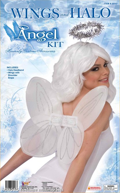 Angel Wings & Halo Kit Adult - Click Image to Close