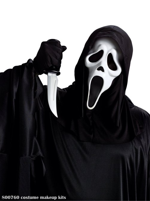 Ghost Face with Knife (Adult) - Click Image to Close