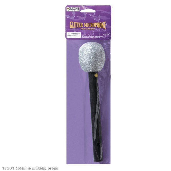Glitter Microphone (Silver) - Click Image to Close