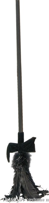 Black Feather Sparkle Broom - Click Image to Close