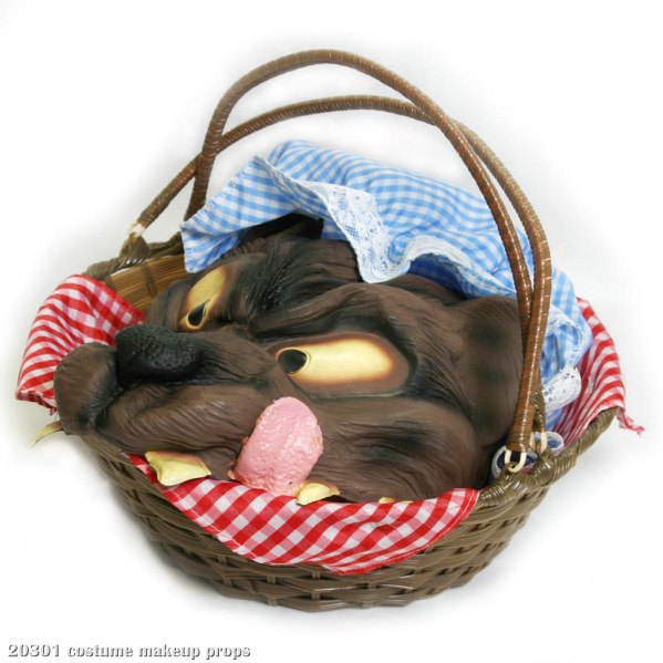 Basket with Wolf's Head - Click Image to Close